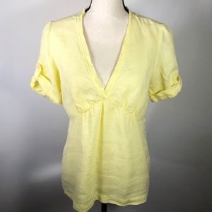 Banana Republic v-neck linen top